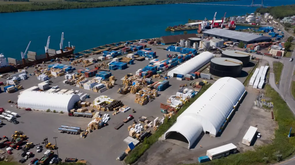 Secteurs 43 Bâtiments en toile pour les Installations Portuaires