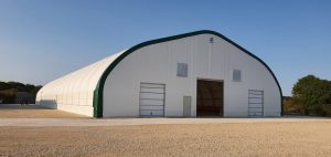 Equestrian fabric arena building