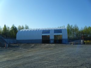 fabric buildings for public works - Side Double Garage Door