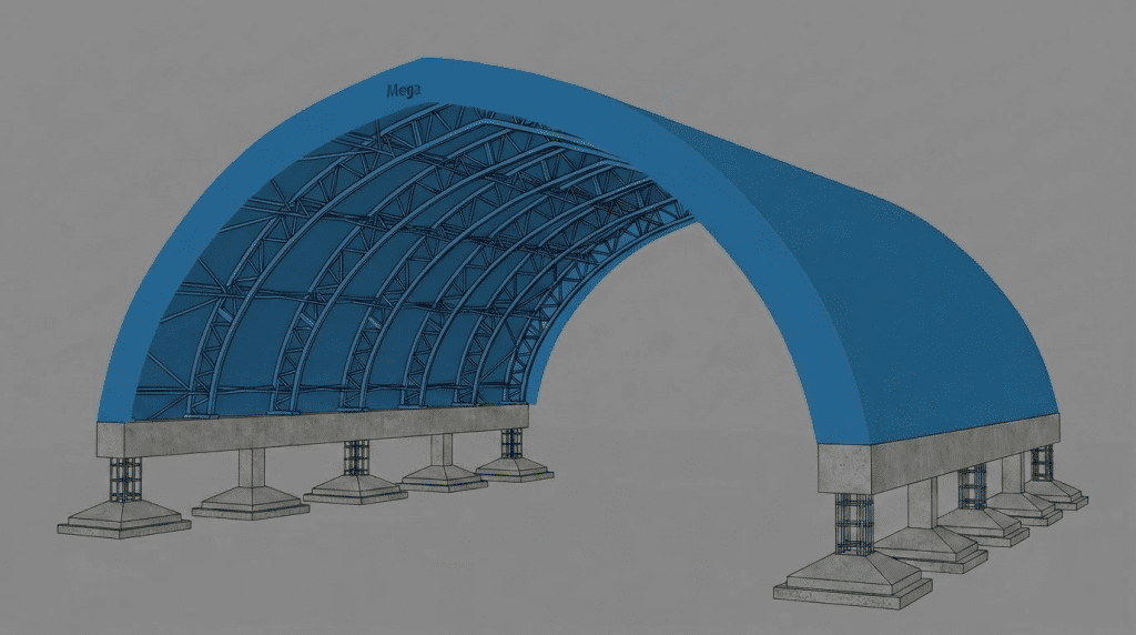 Fabric Building Foundations Type - Concrete Beam