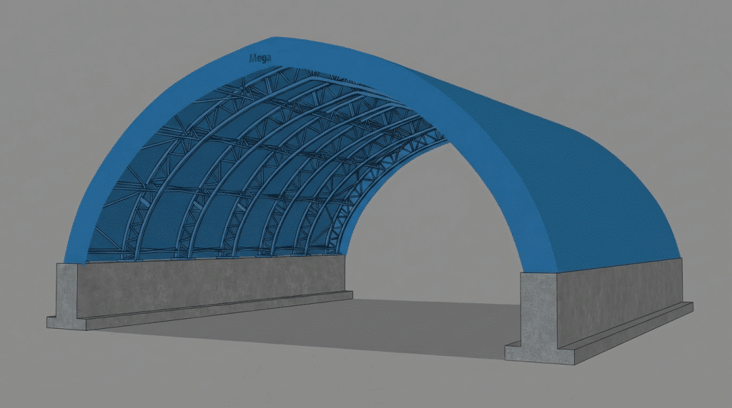 Fabric Building Foundations Type - Poured Concrete Wall