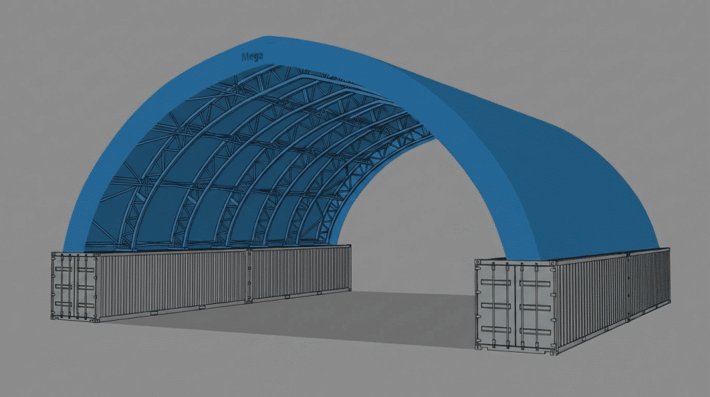 Fabric Building Foundations Type - Shipping Container Foundation