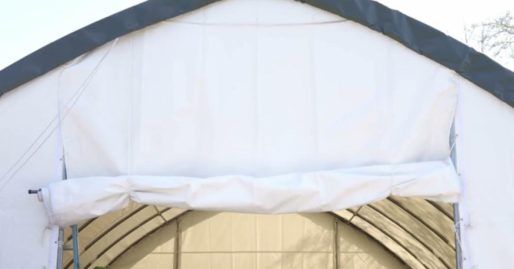 domestic vs imported fabric buildings - roll-up door