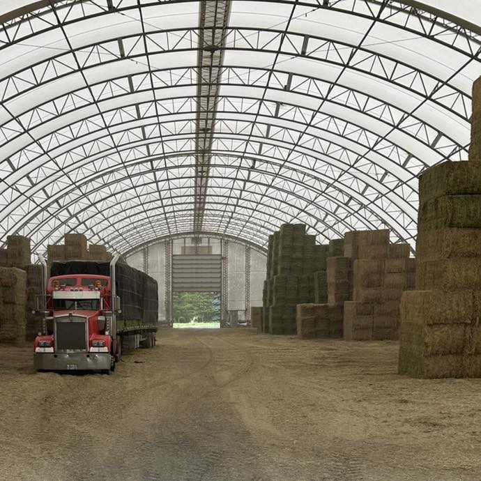 Fabric Hay Storage Building