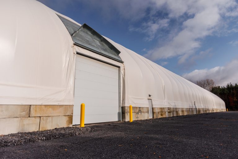 fabric building - side opening